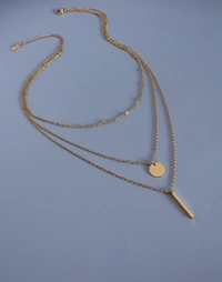 Three Layer Neck Chain - Gold